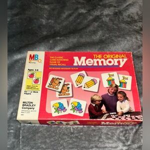 Milton Bradley The Original Memory Card Game 1986 Vintage *INCOMPLETE*